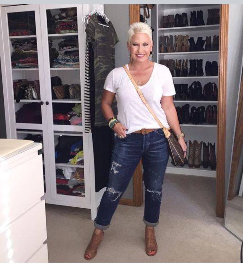 Araceli L. in a finished closet